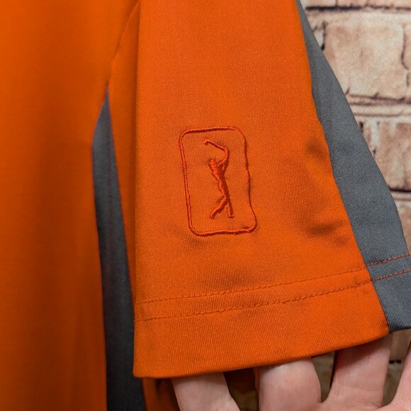 PGA Tour Motionflux 360 Orange/Gray Polo Size Large - Picture 7 of 13